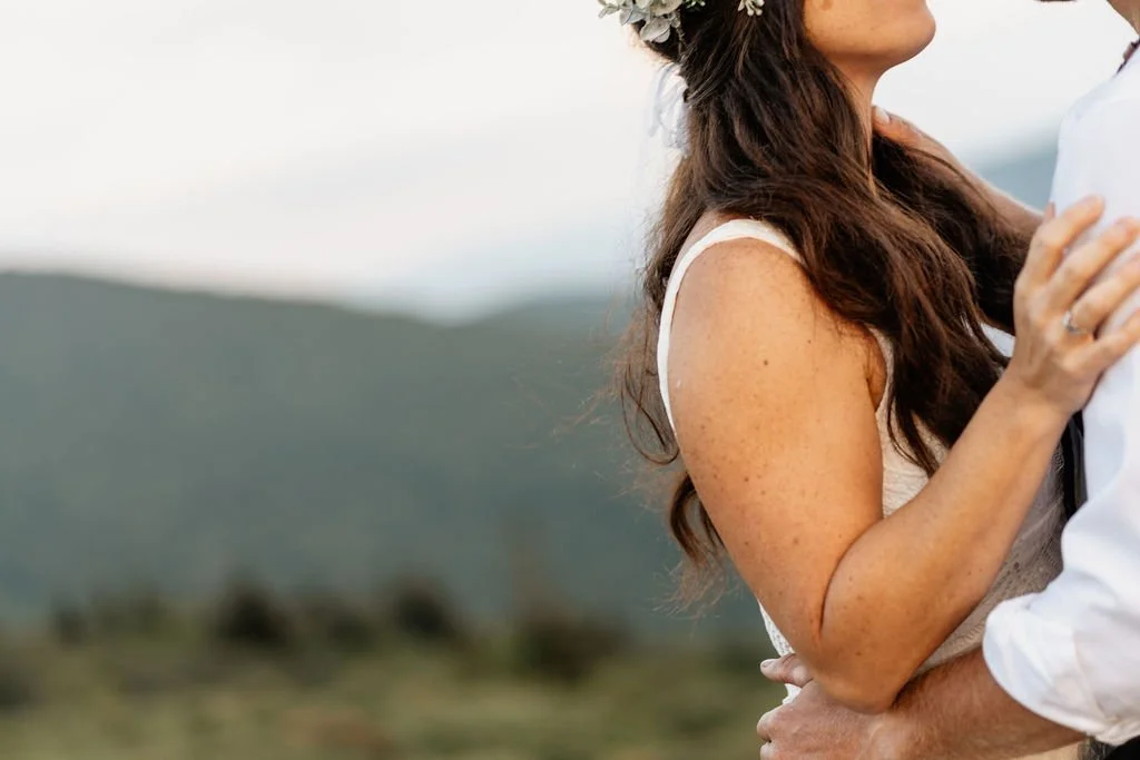 Facing together at Roan Mountain Appalachian Wedding Photography.jpg