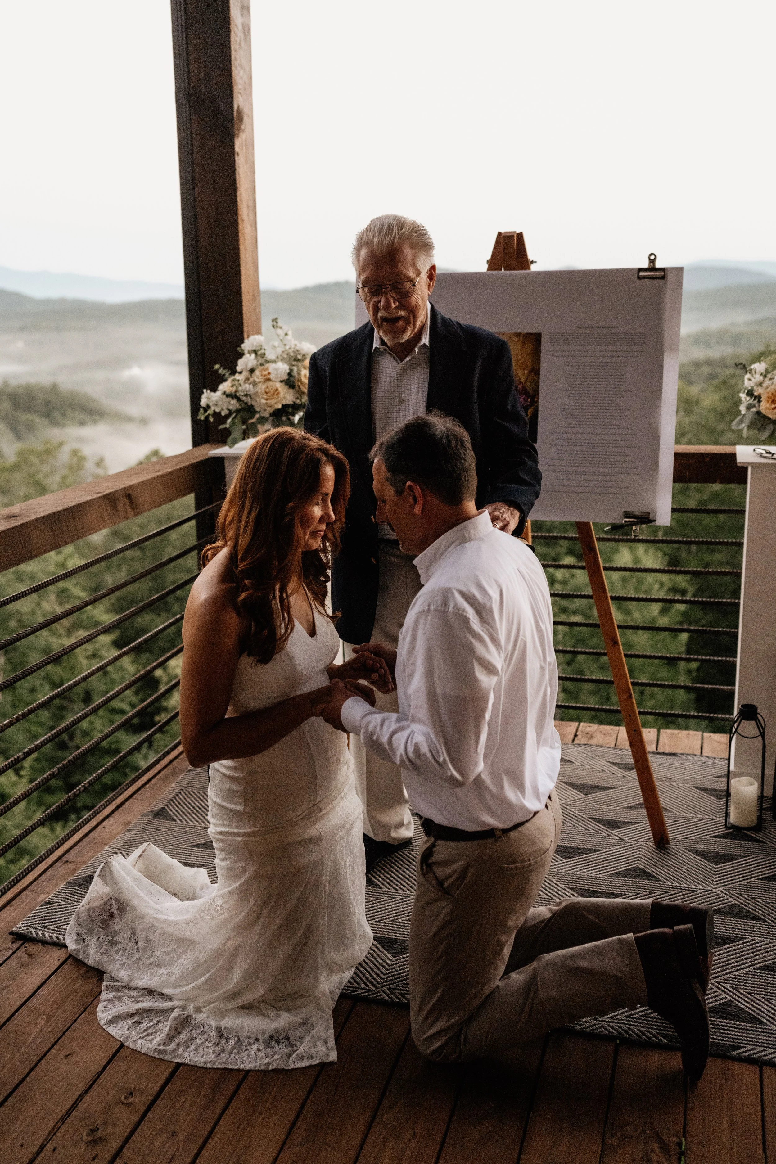 Five-star review from Greg and Stephanie — sunrise mountain wedding photography in Blue Ridge, Georgia by Appalachian Wedding Photography