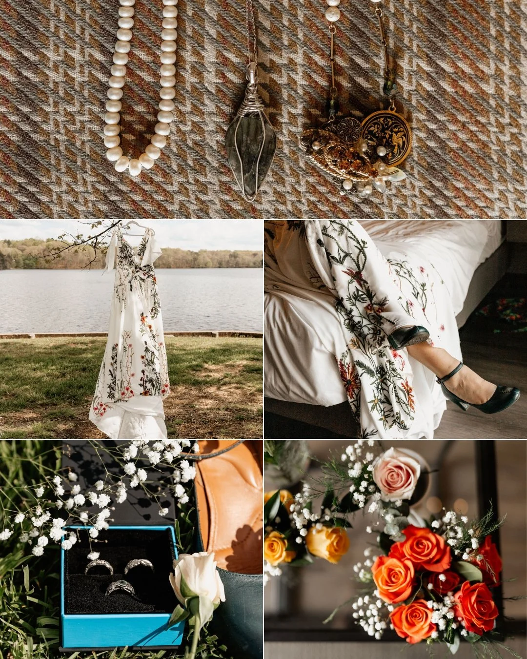 Wedding detail shot at Fall Creek Falls Lodge Tennessee DIY mountain wedding