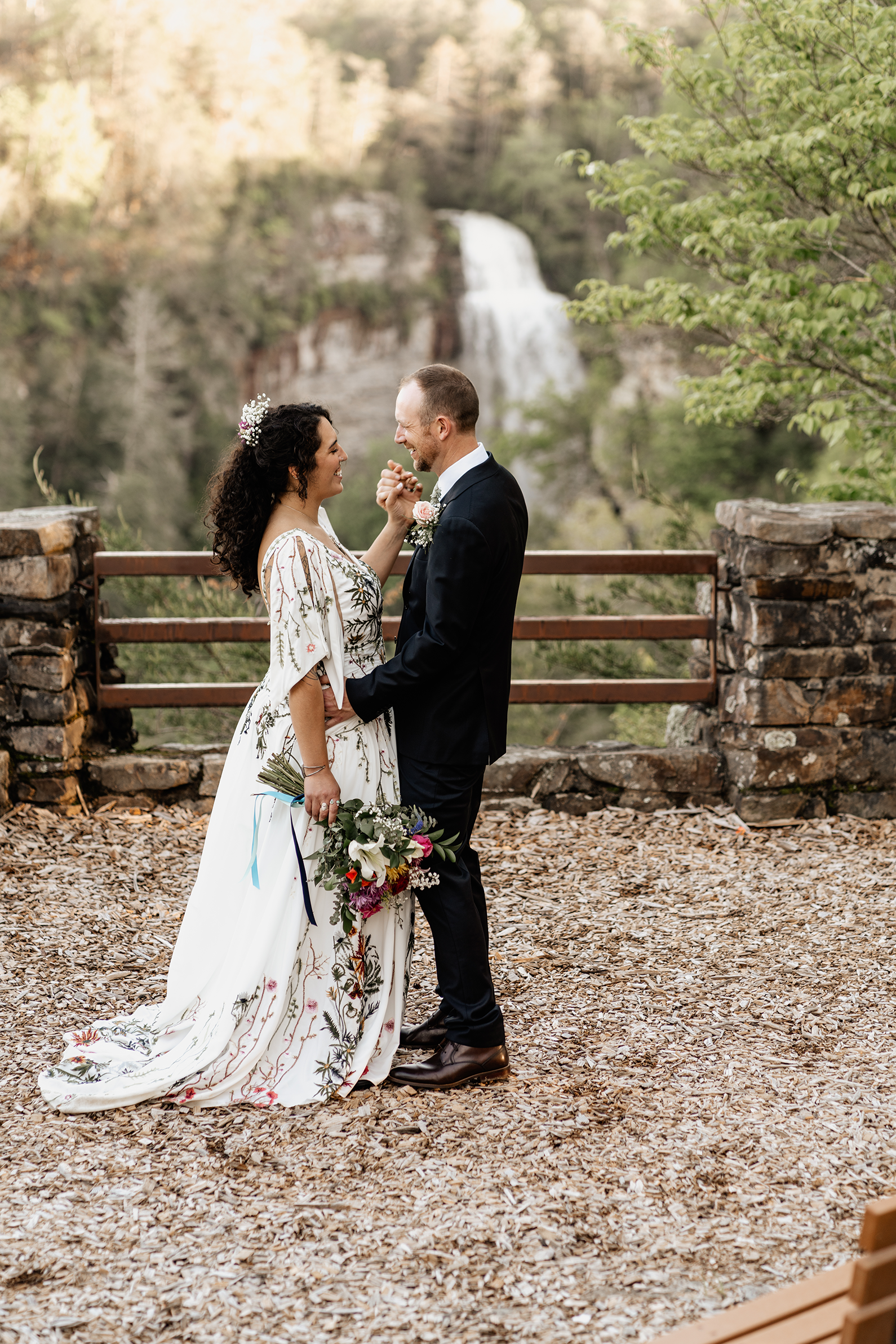 Rob and Myranda's forest wedding at Fall Creek Falls, Tennessee photographed by Appalachian Wedding Photography