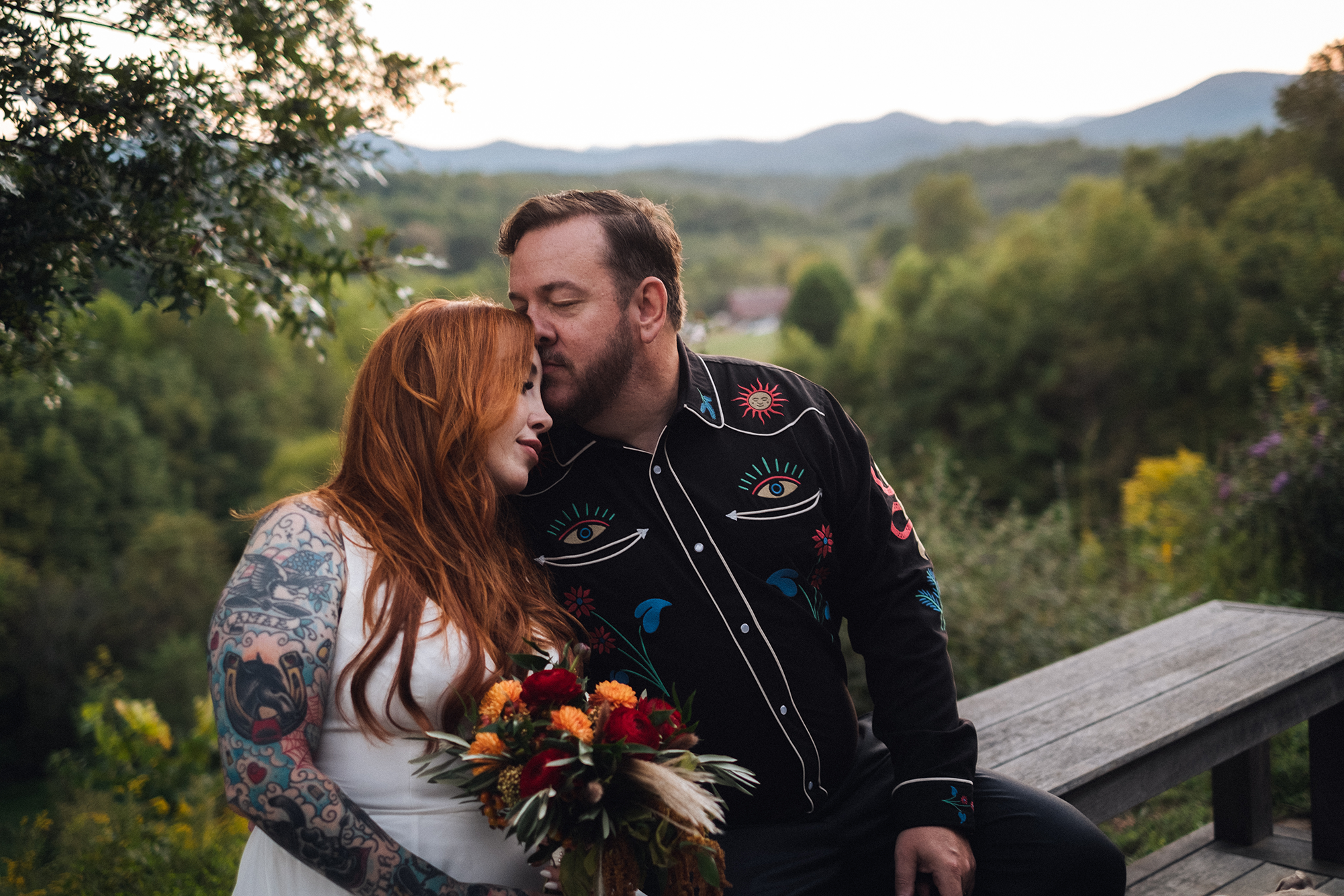 Krista and Jason's wedding at Staurolite Farm in Brasstown, North Georgia photographed by Appalachian Wedding Photography
