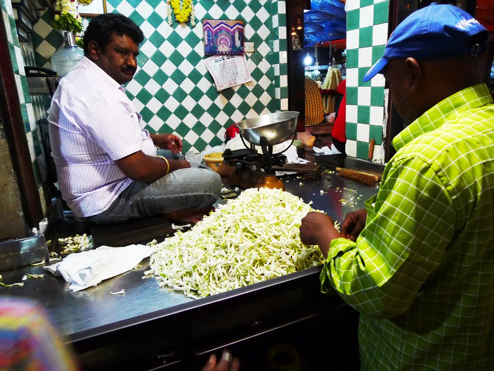 Jasmine Dealer, Mysore, India 2012