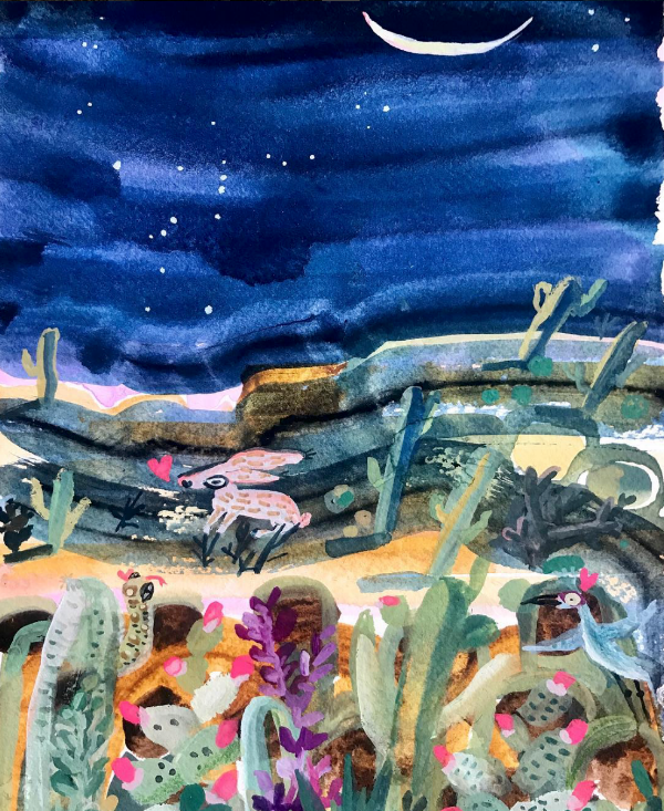 Desert Love Story at Night