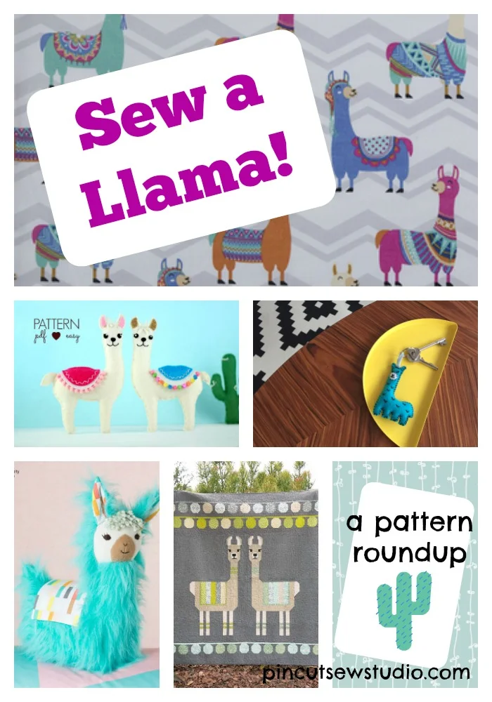 Llama sewing pattern roundup on pincutsewstudio.com
