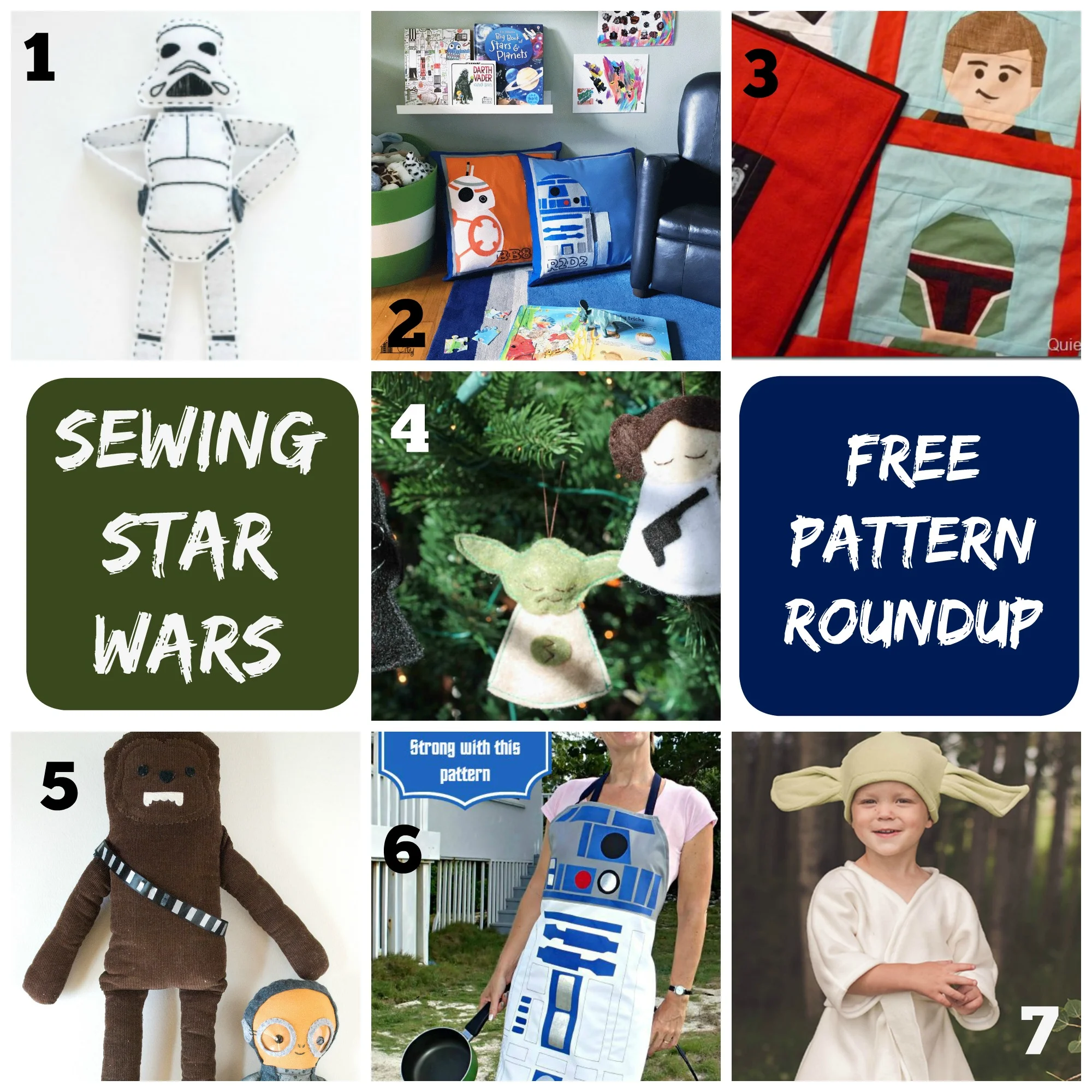 Star Wars free sewing tutorial roundup || Pin, Cut, Sew Studio