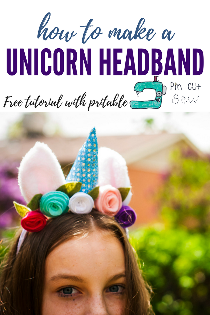 Unicorn Headband tutorial by Pin, Cut, Sew Studio