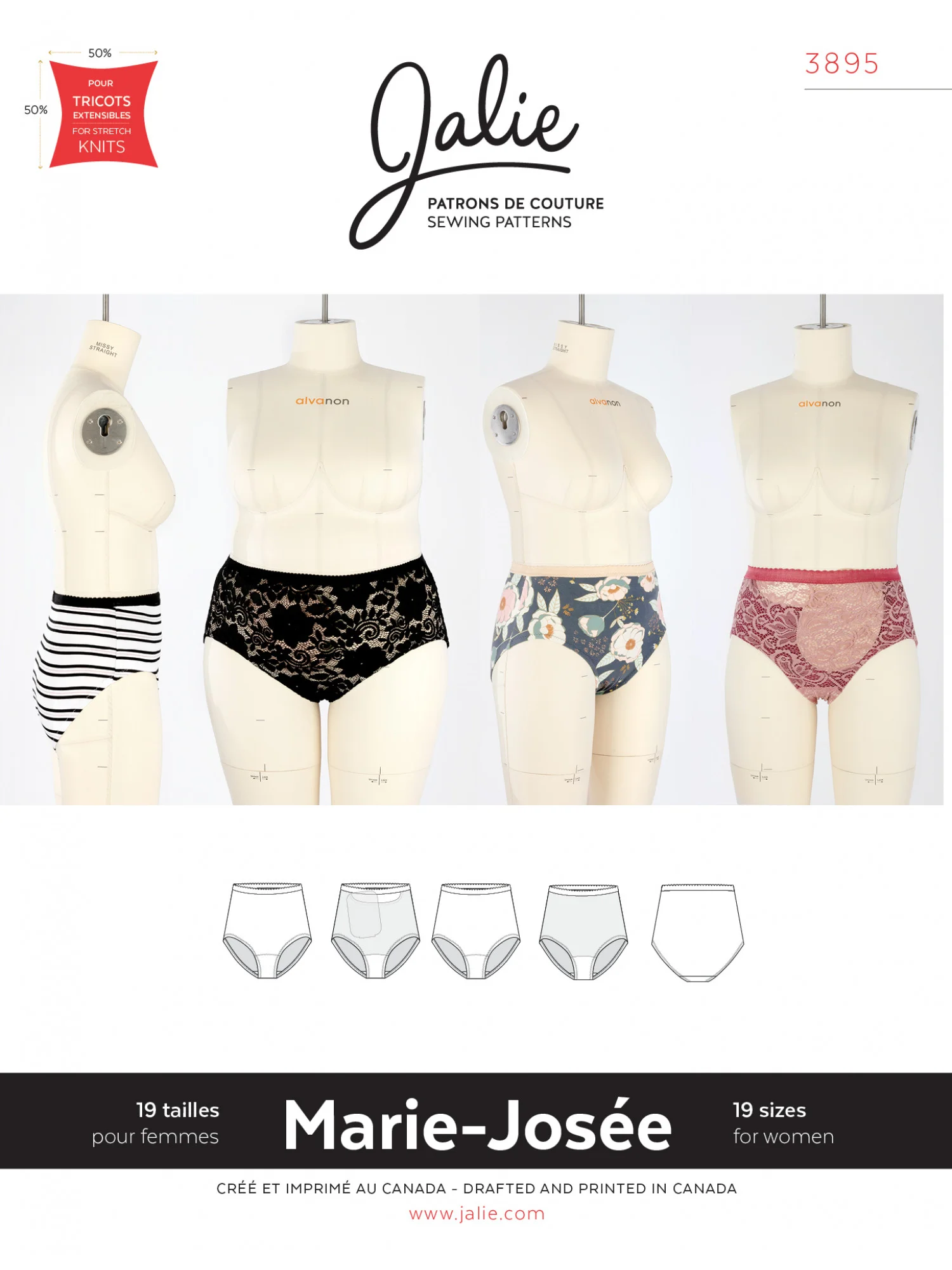 Jalie underwear pattern with ostomy option. Grab some knit scraps and sew up some underwear this weekend! || PIn Cut Sew Studio