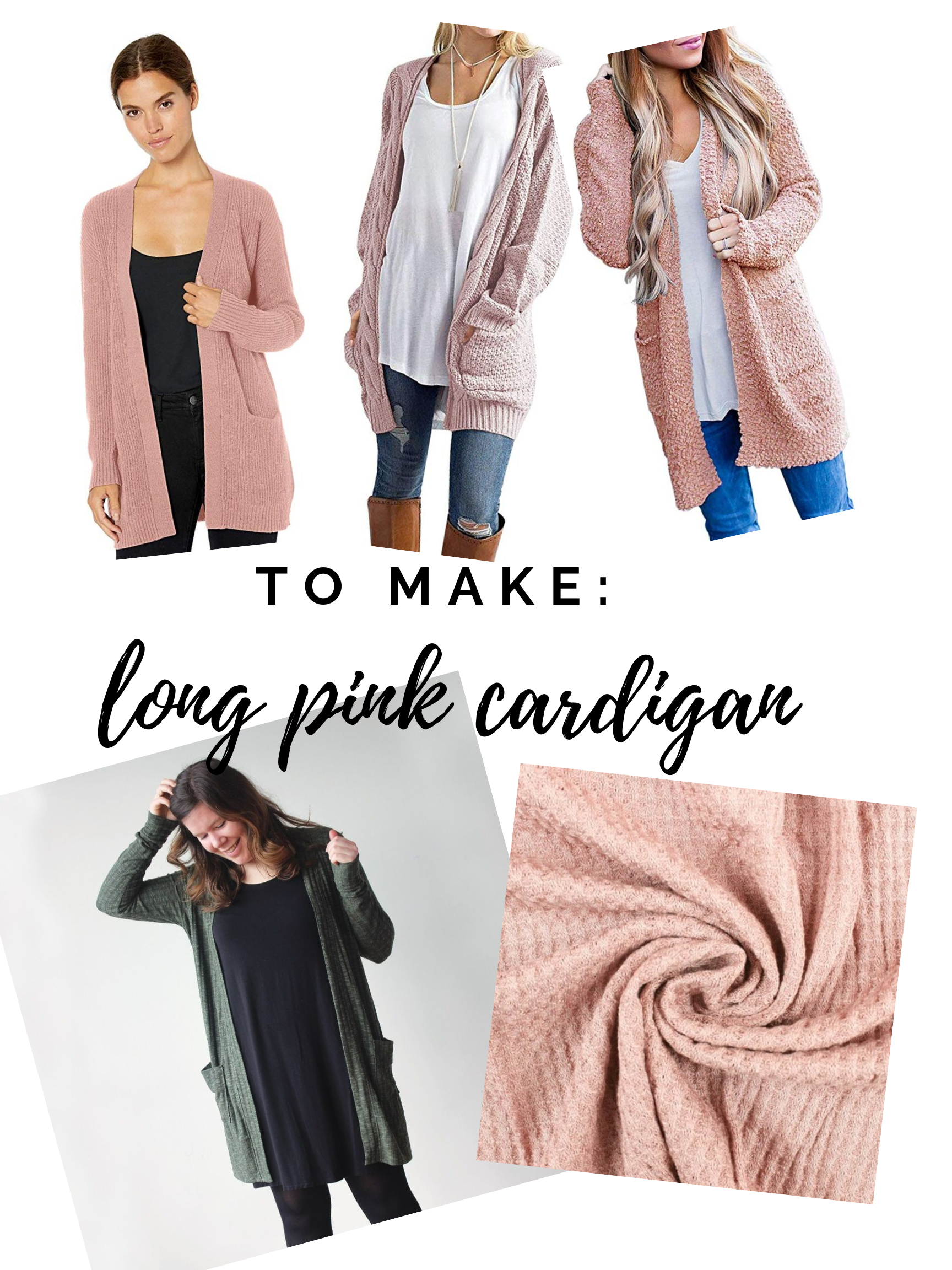 Fall sewing plans! Long blush pink cardigan using the Blackwood Cardigan pattern. || PIn Cut Sew Studio #fallsewing #cardigan #diyfashion