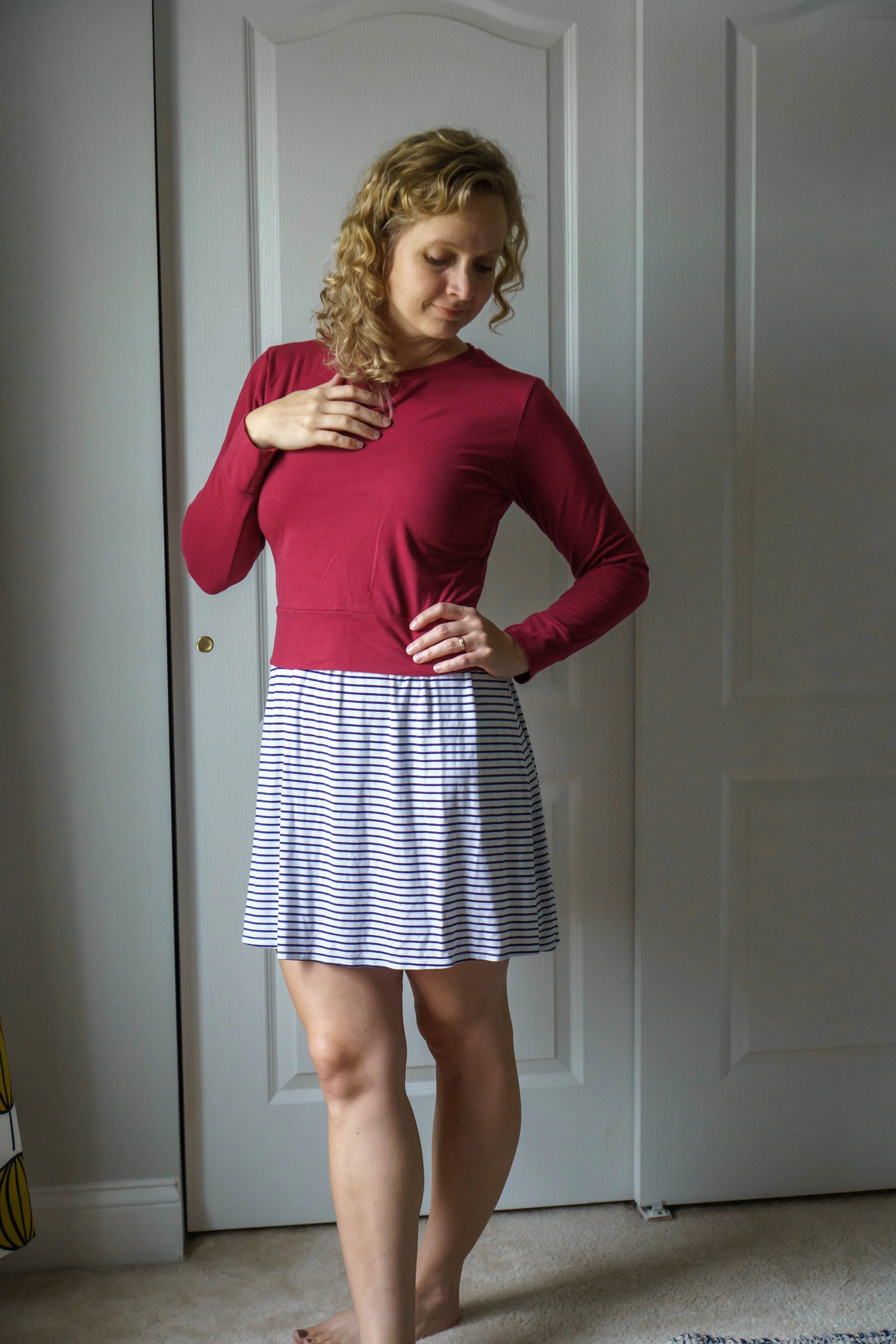 I made four new knit garments using the cotton spandex jersey from Fabric Wholesale Direct and I couldn’t be happier with this fabric! If you’re looking for the best fabric for knits, look no further, this one is perfect and comes in lots of solid c…