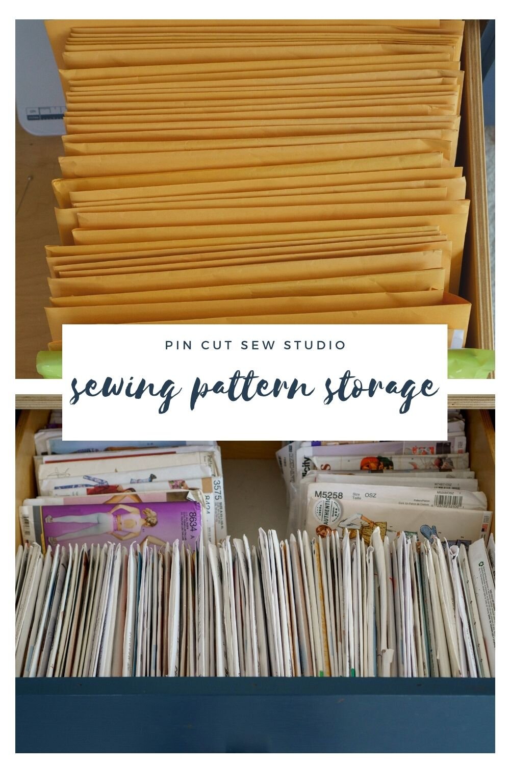 All my best tips for sewing and craft room organization! Learn how to keep your space clean, organized and clutter free, with good systems and good habits. || Pin Cut Sew Studio #sewingroom #craftroom #organization