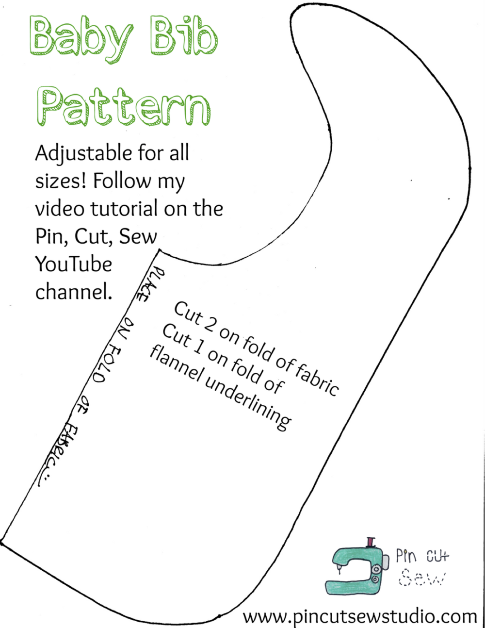 Free Baby Bib Pattern And Beginner Friendly Tutorial Pin Cut Sew Studio
