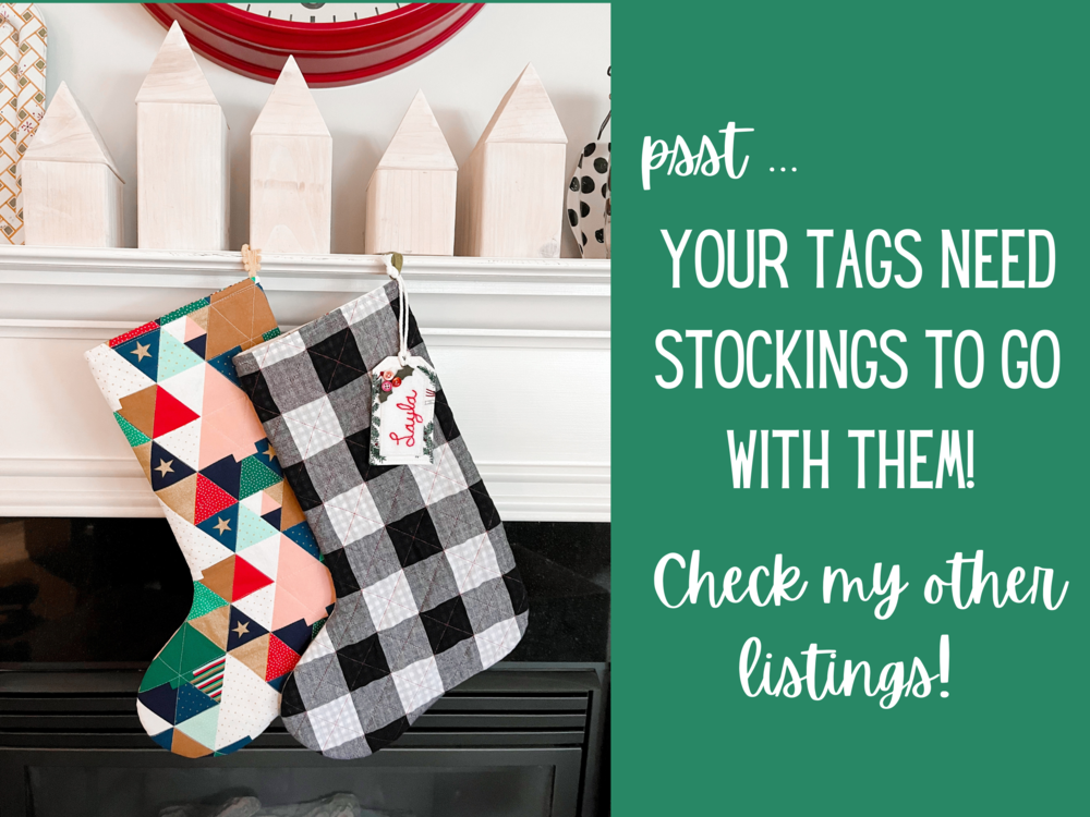 Personalized Christmas Stocking Name Tag