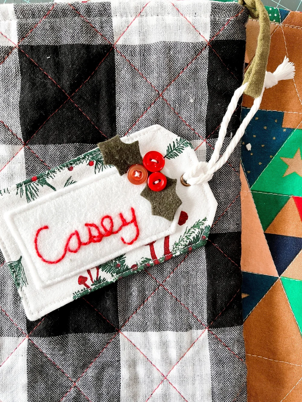 Christmas Stocking Name Tag Sewing Pattern — Pin Cut Sew Studio