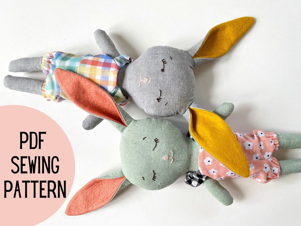 Creepy Cute Bunny Sewing Pattern PDF, Goth Rag Doll Tutorial - Inspire  Uplift