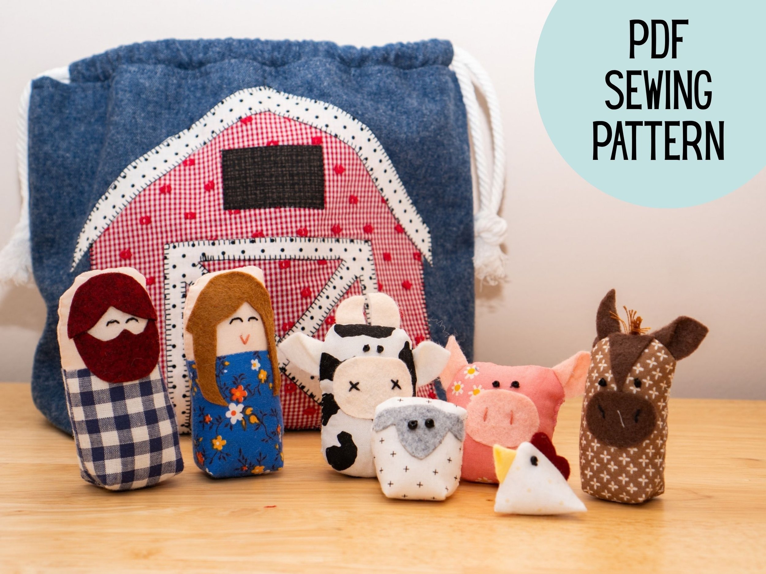 Farm Play Set || PDF Sewing Pattern