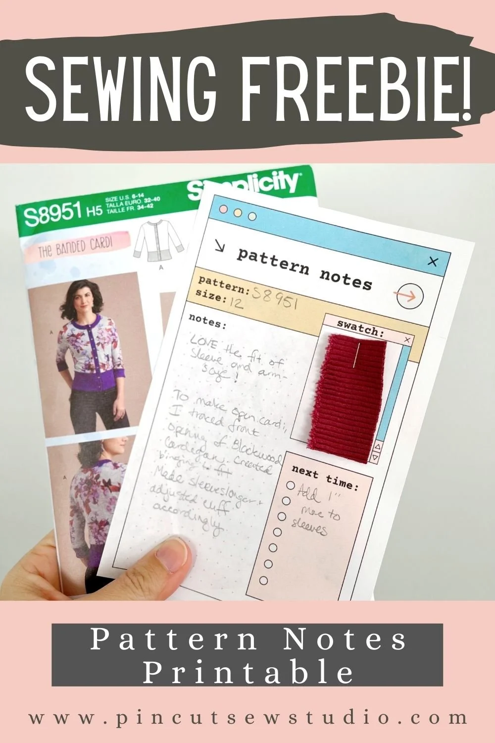 FREE Sewing Pattern Notes Printable! — Pin Cut Sew Studio