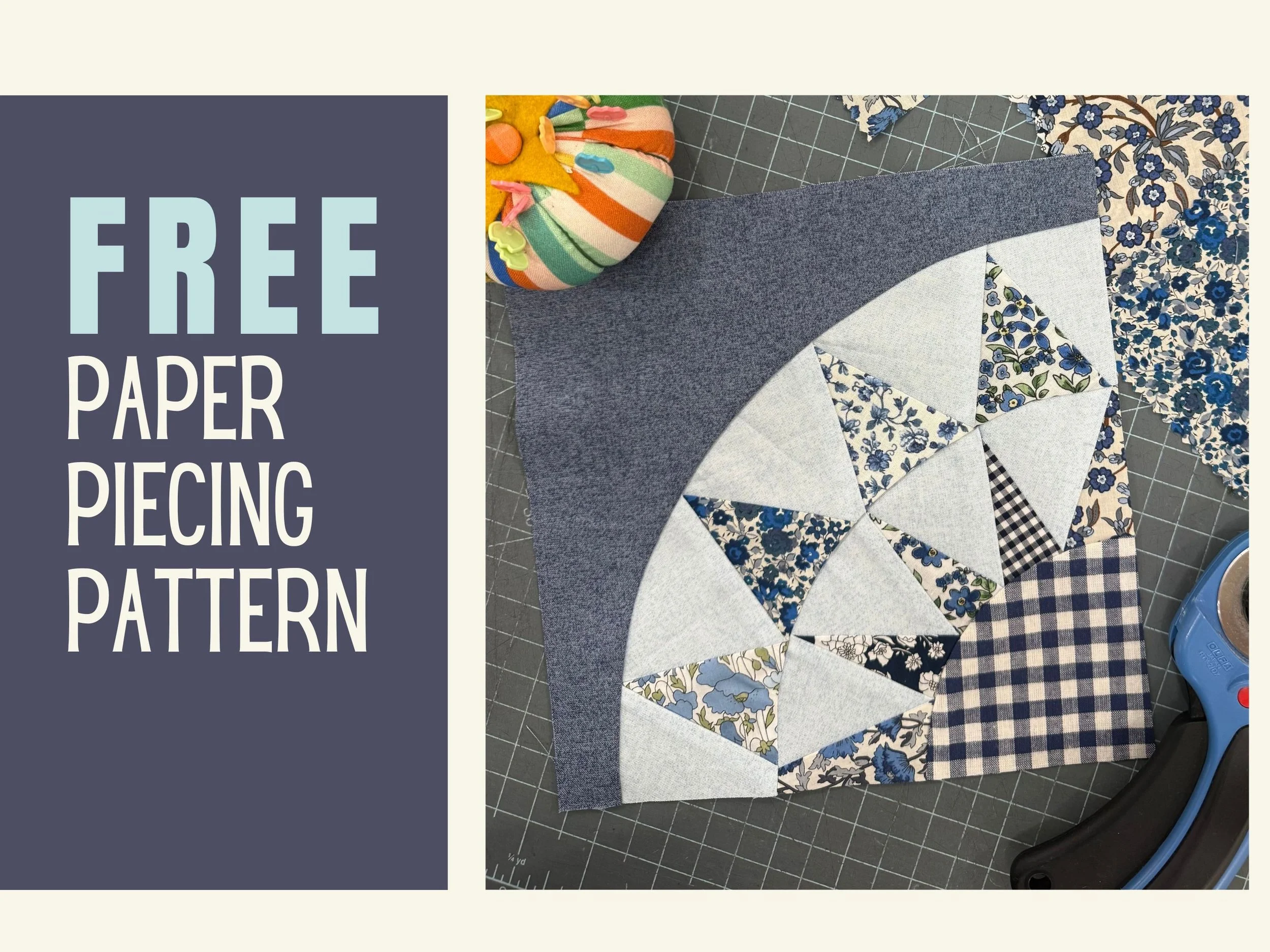 FREE Sunburst Block Paper Piecing Pattern