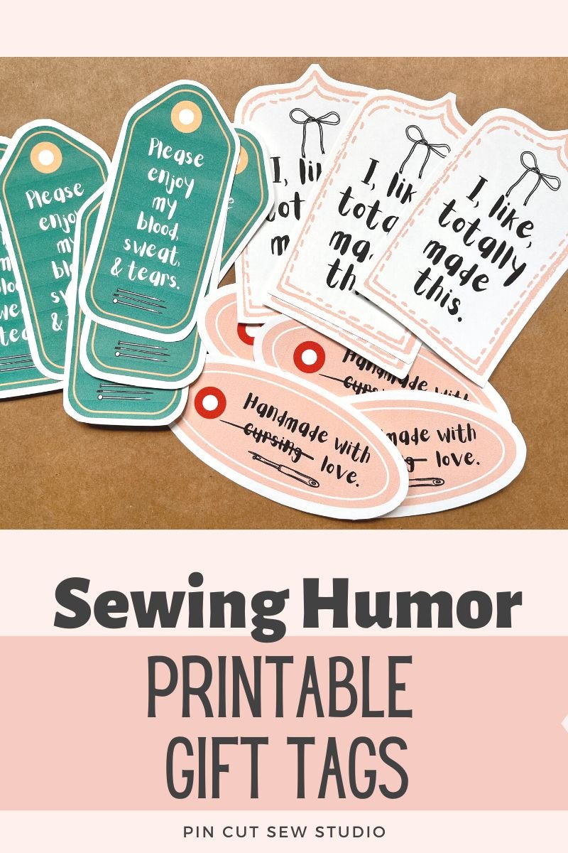 Printable Sewing Humor Christmas Gift Tags — Pin Cut Sew Studio