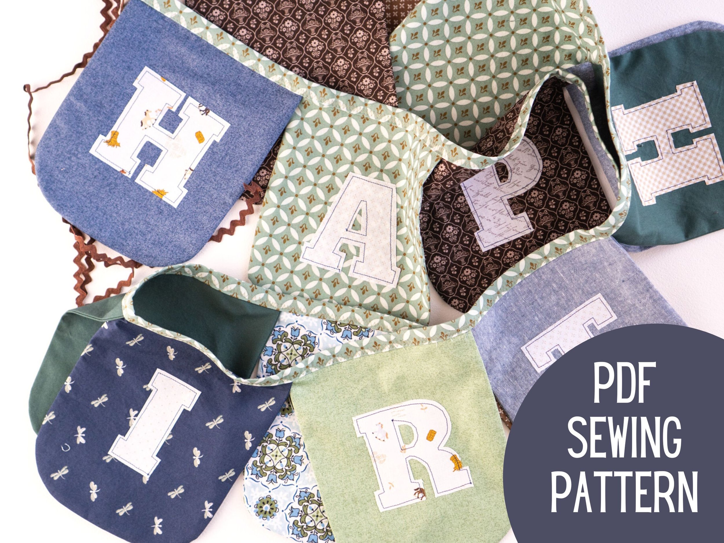 Fabric Banner with Words || PDF Sewing Pattern