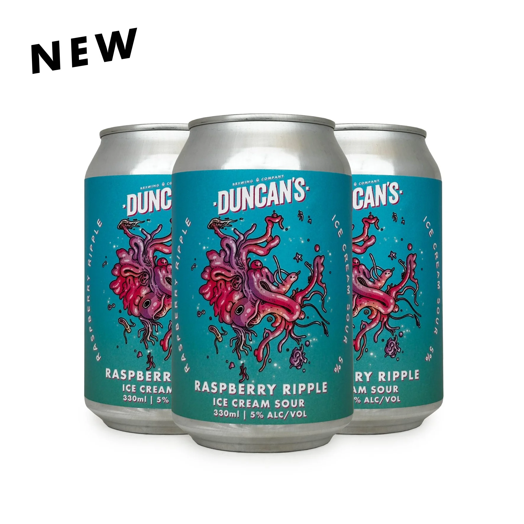 Raspberry Ripple, Ice Cream Sour, 6 Pack 330ml
