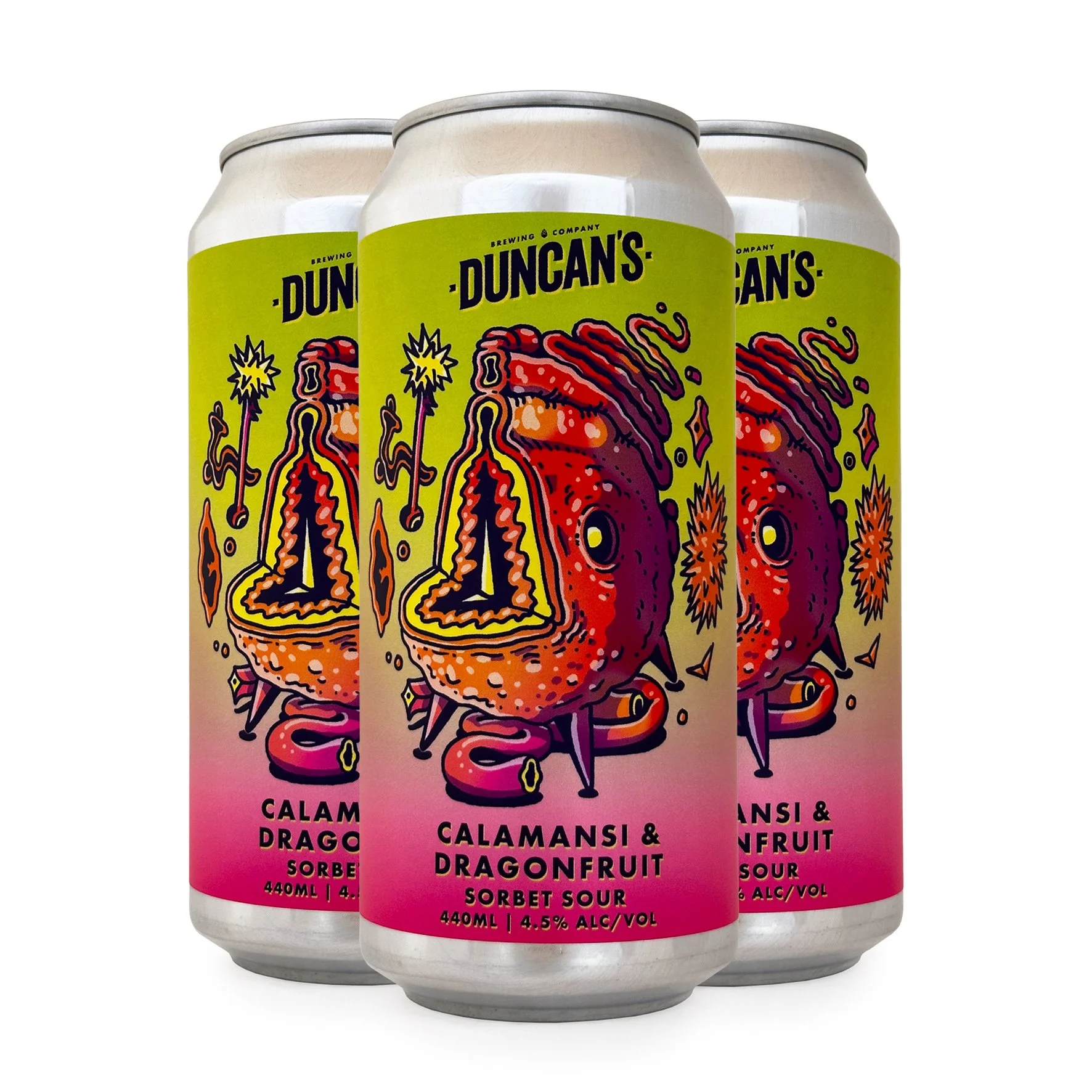 Calamansi & Dragonfruit, Sorbet Sour, 4 Pack 440ml