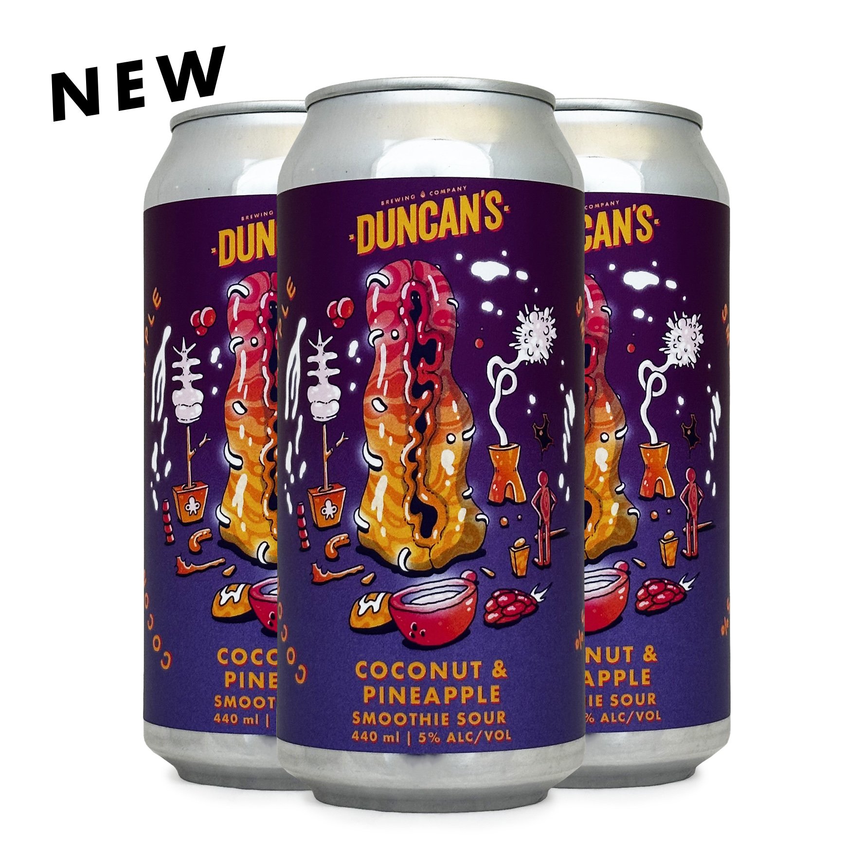 Coconut & Pineapple, Smoothie Sour, 4 Pack 440ml