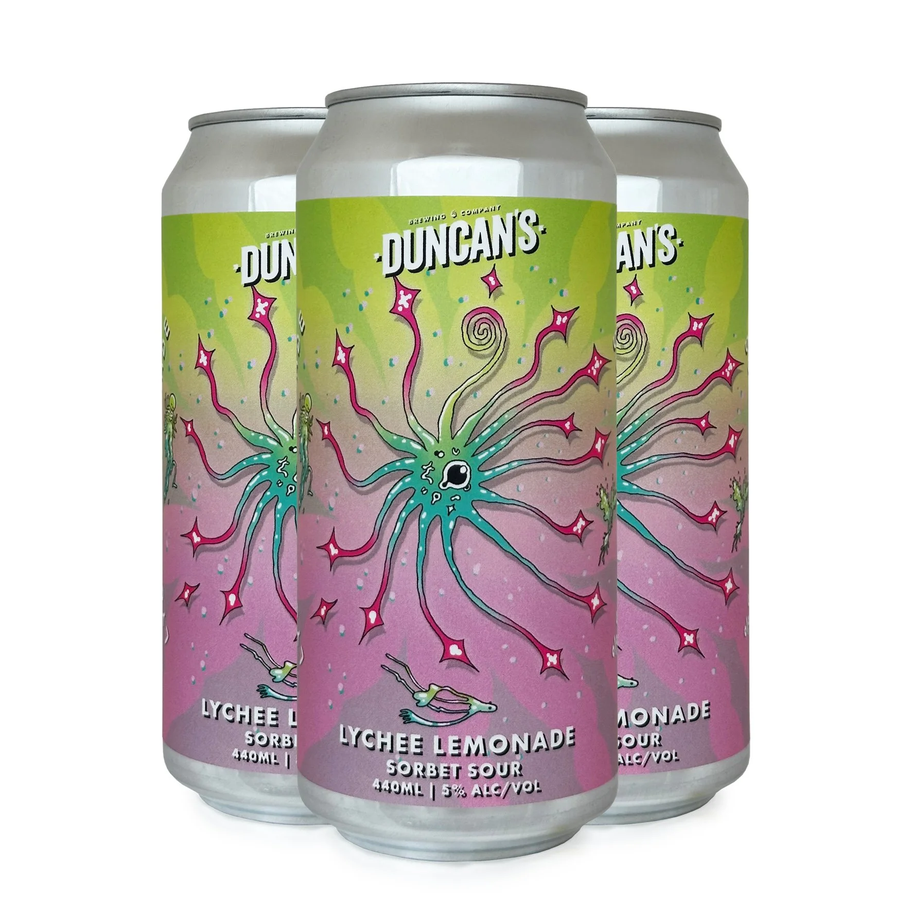 Lychee Lemonade, Sorbet Sour, 4 Pack 440ml