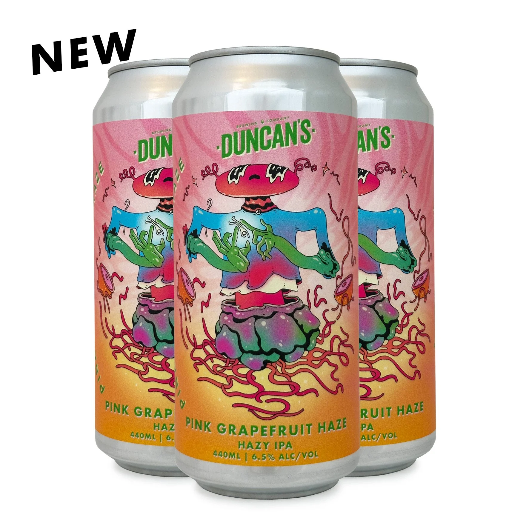 Pink Grapefruit Haze, Hazy IPA, 4 Pack 440ml