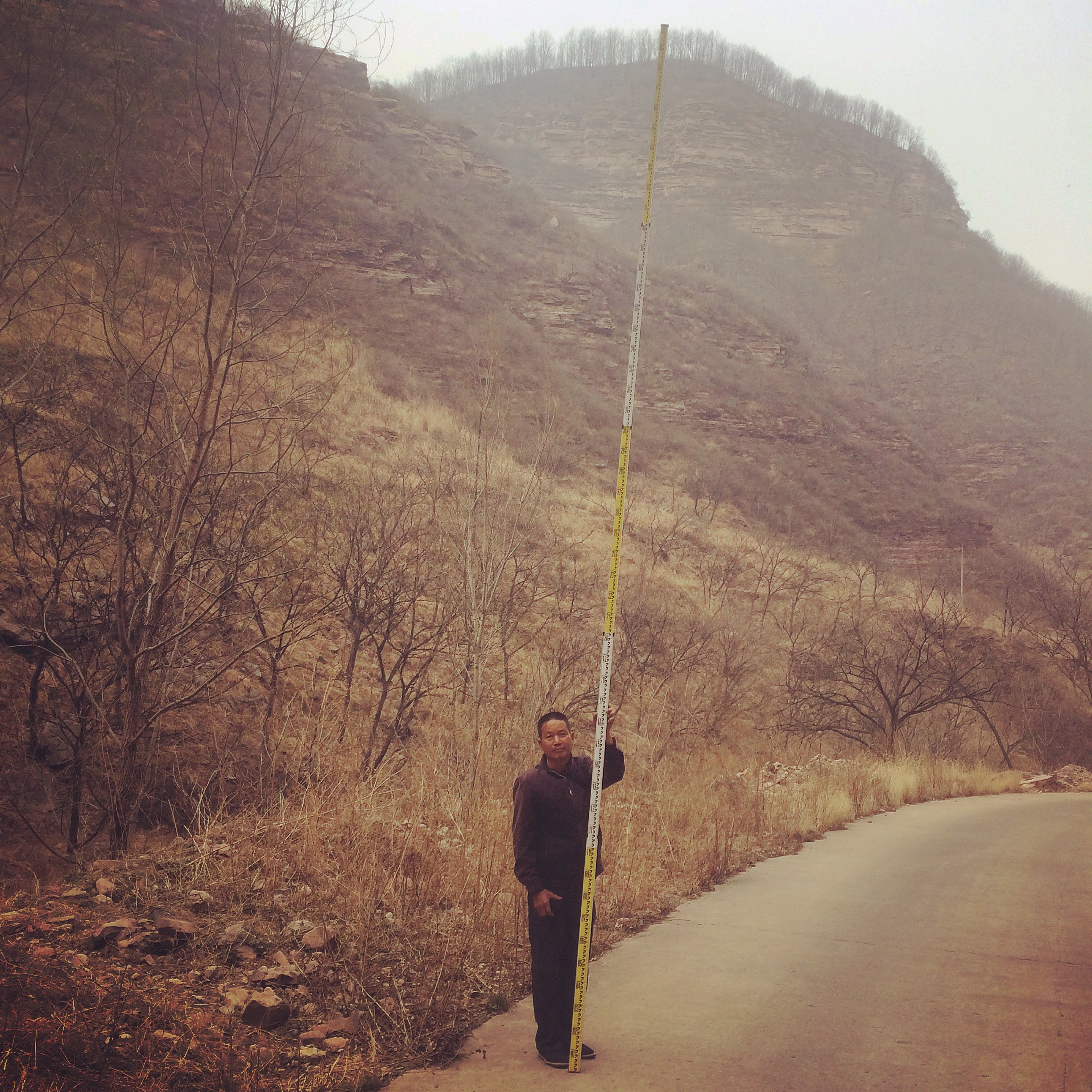 A rural road surveyor, Hebei Province.