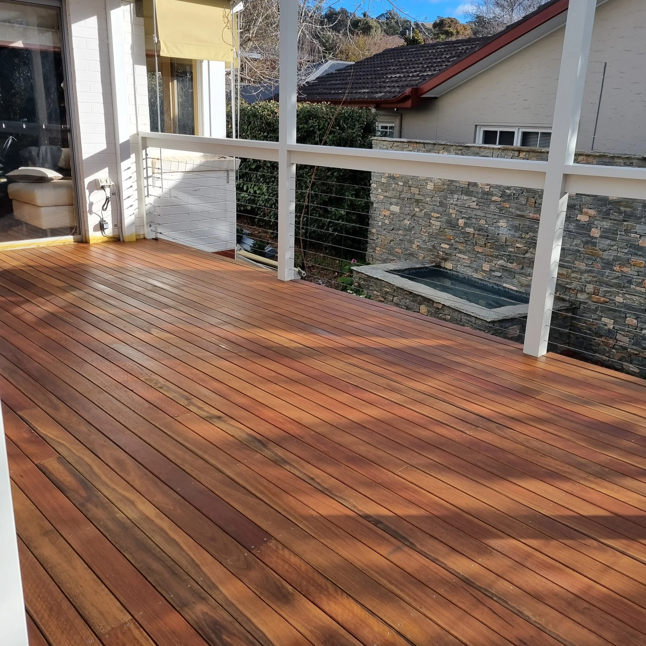 Spotted gum deck