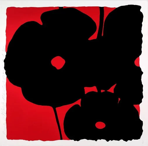 Reversal Poppies, Red and Black