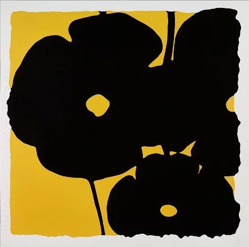 Reversal Poppies, Yellow and Black