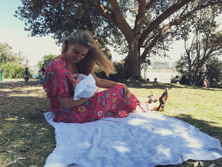 Vegan Mum Breastfeeding Bondi Beach Sydney.jpg