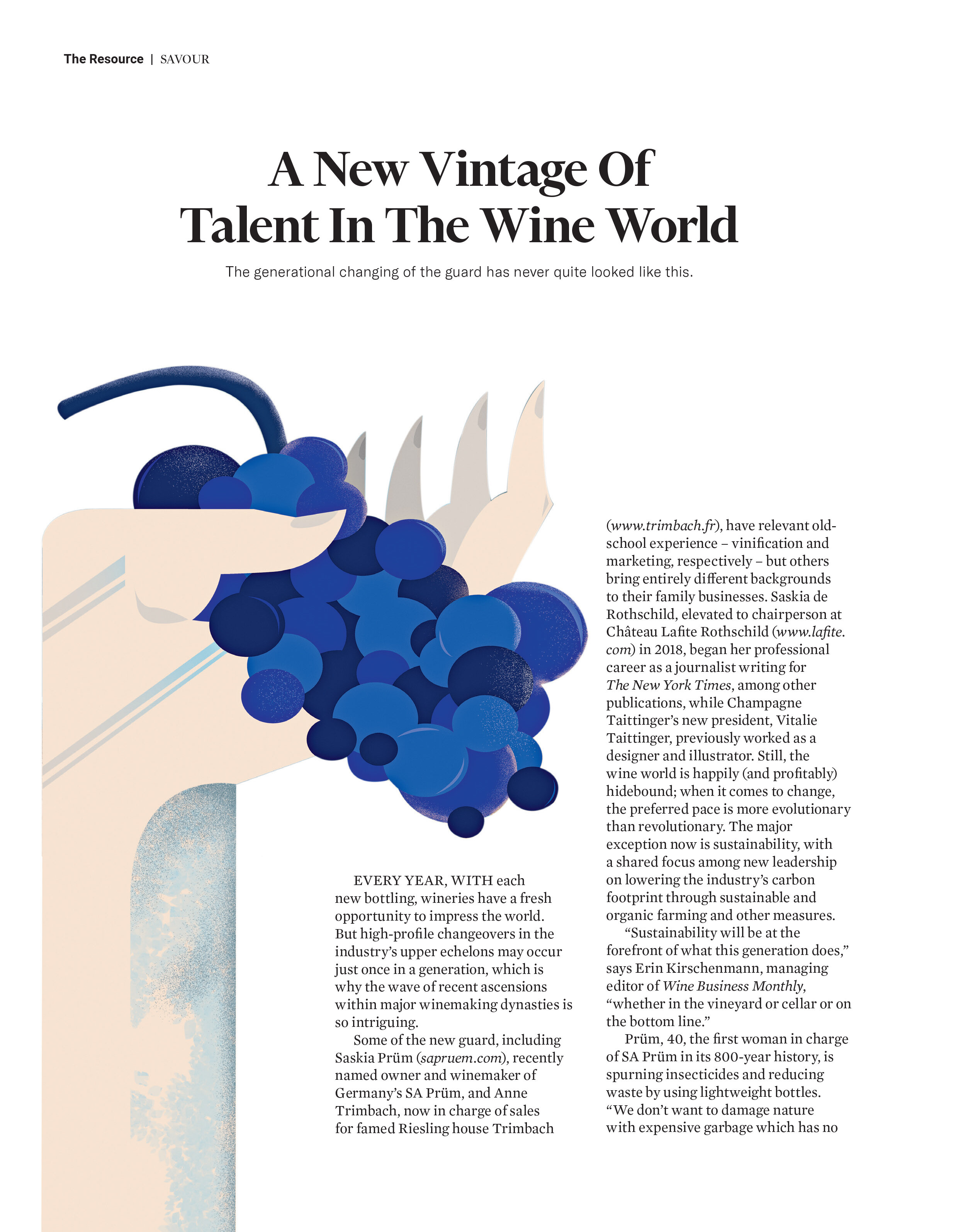 Illustration snippet for Robb Report Singapore May 2020