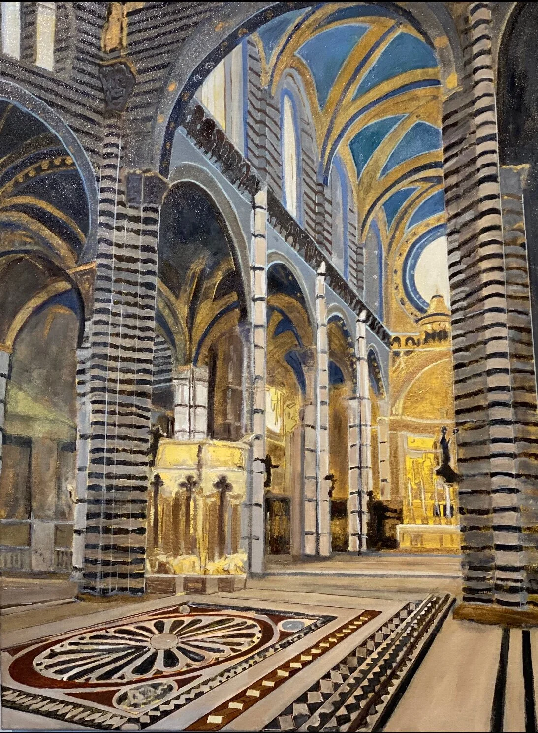 Sienna Cathedral, 40"x 30", 2021