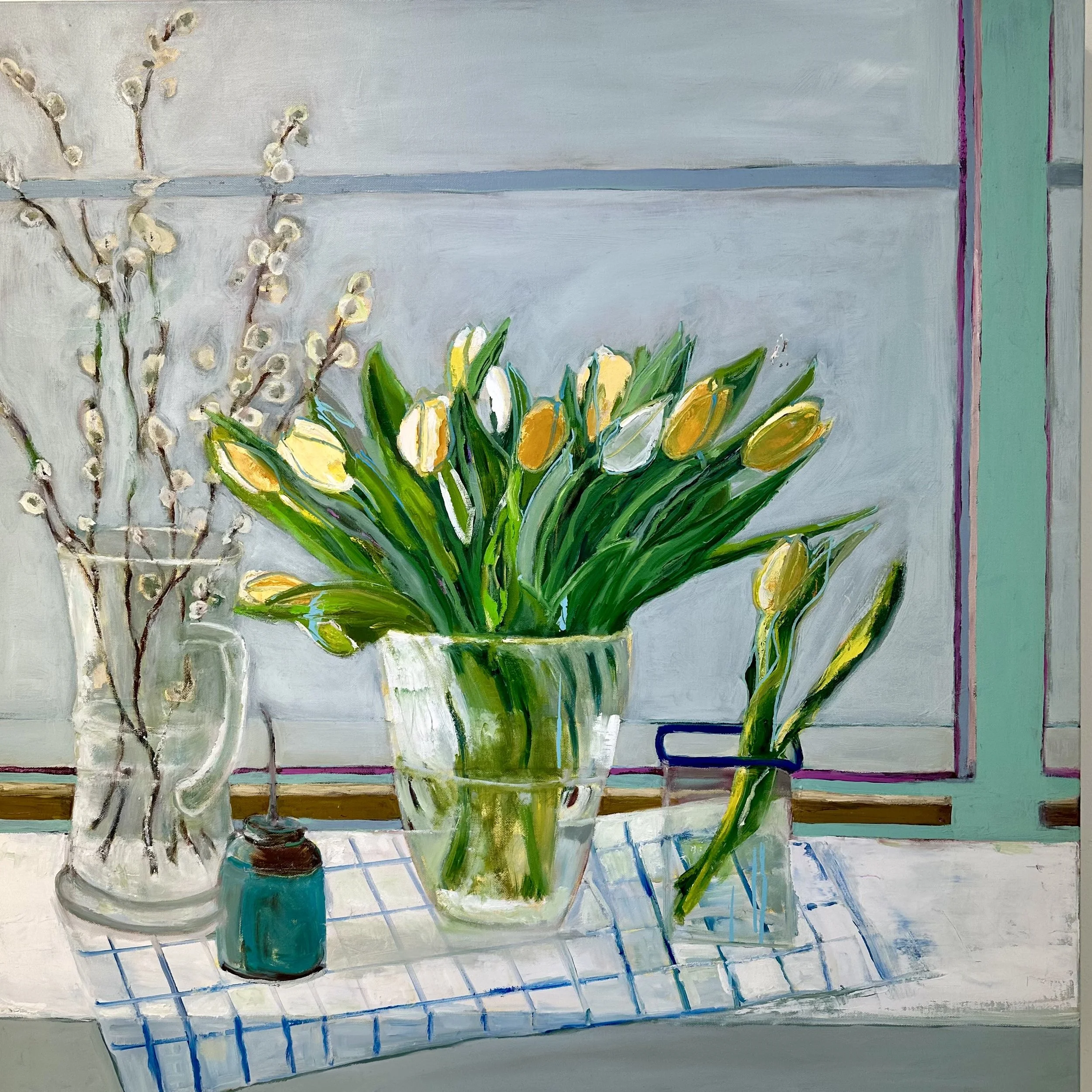 Spring Tulips, 36"x36"
