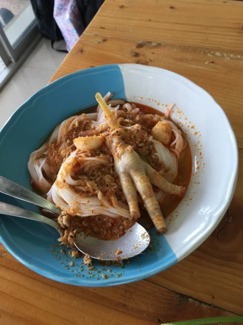Chicken feet with noodles, anyone?