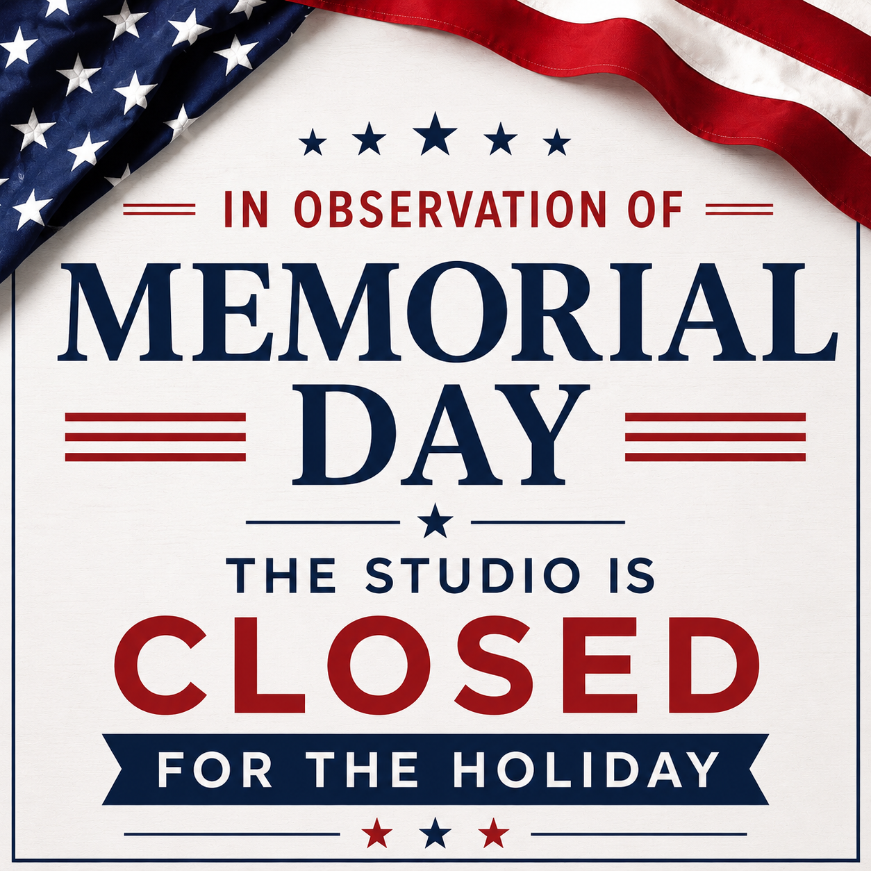 No Classes - Memorial Day