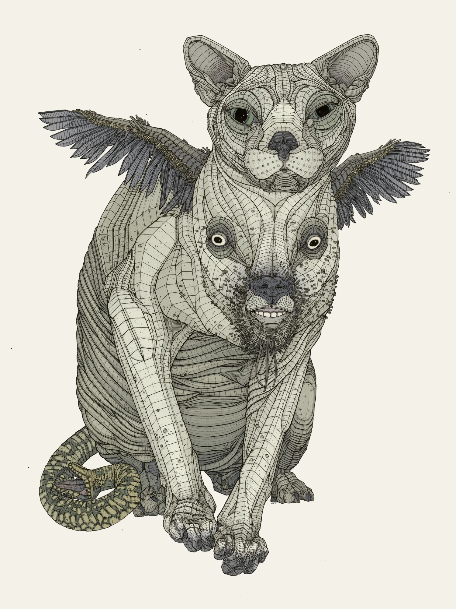 Domesticated Chimera animation paint and ink on mylar, 24" x 32" 2011