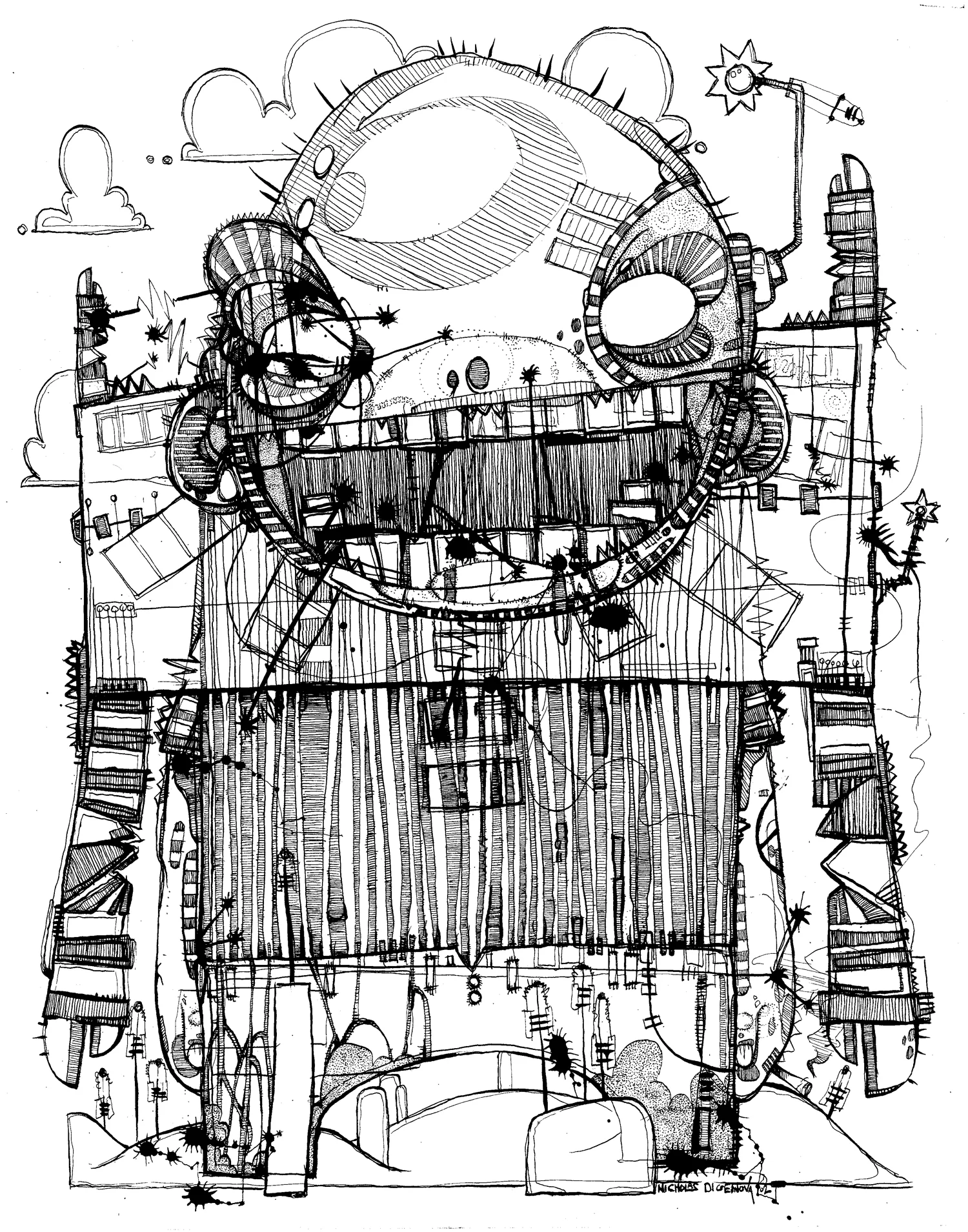 untitled ink on paper, 11" x 14" 2002