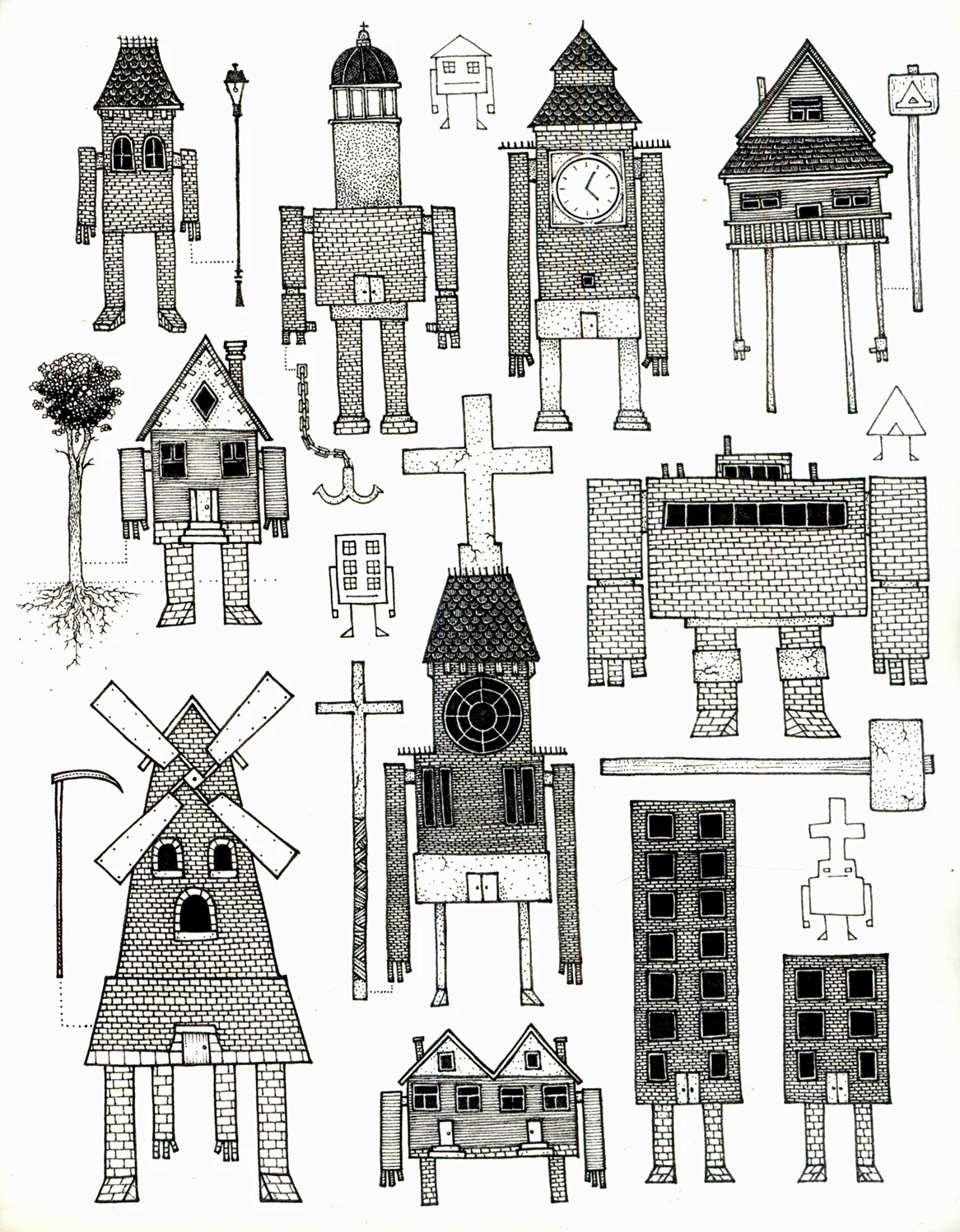 Golems ink on paper, 8" x 10" 2015