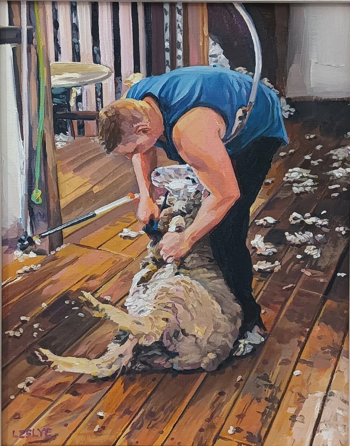 THE SHEARER, HERITAGE WOOLSHED AT OGUNBIL