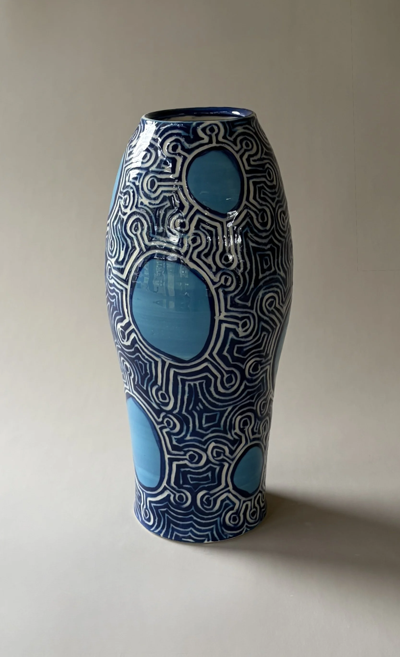 BLUE QUEST SPUTNIK VASE