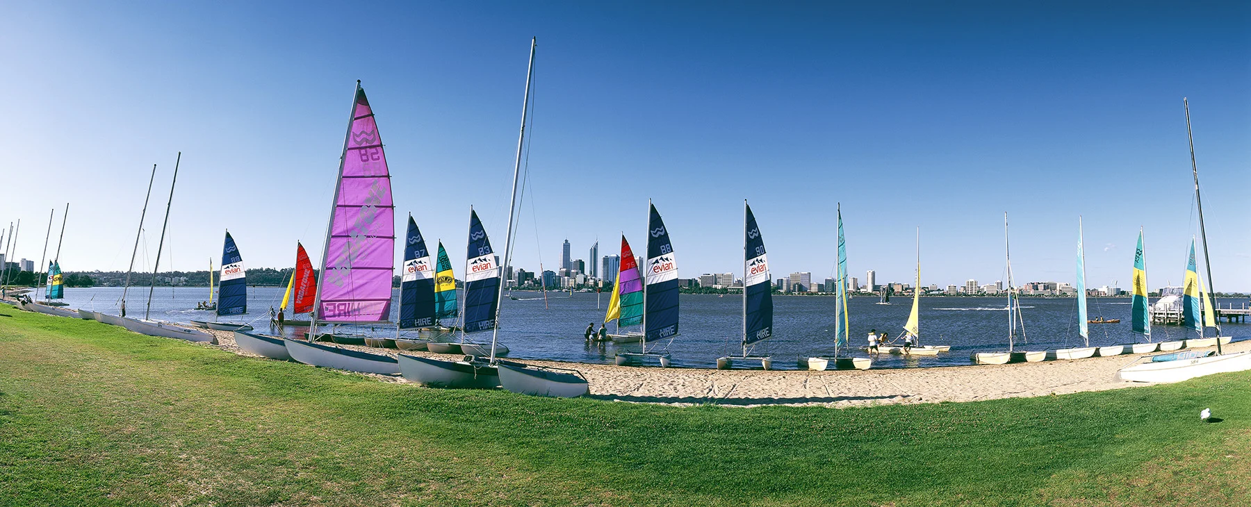 Sail Boats on the Swan River Bank