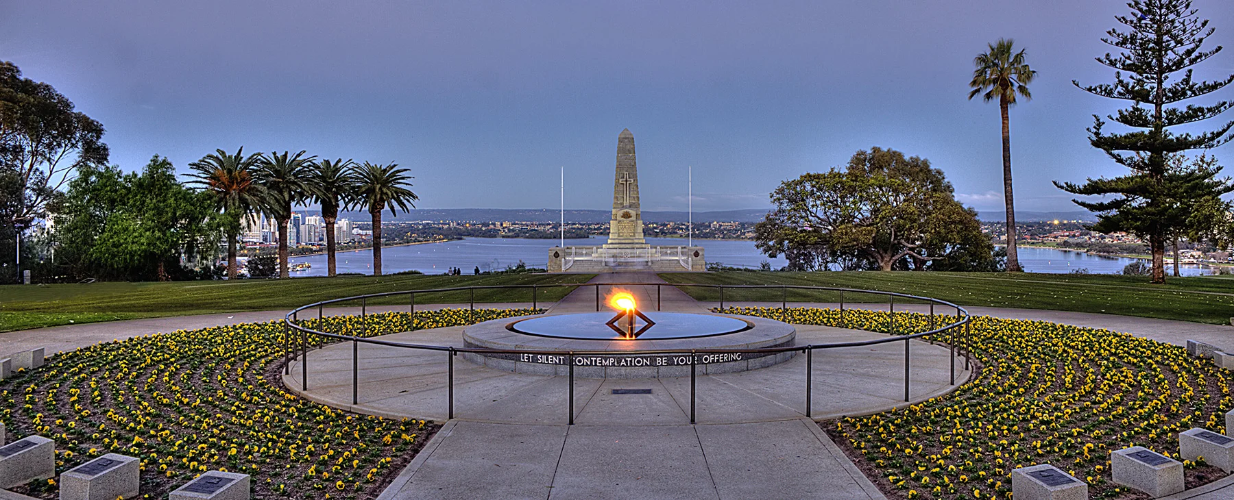 Kings Park War Memorial, at Sundown, Perth