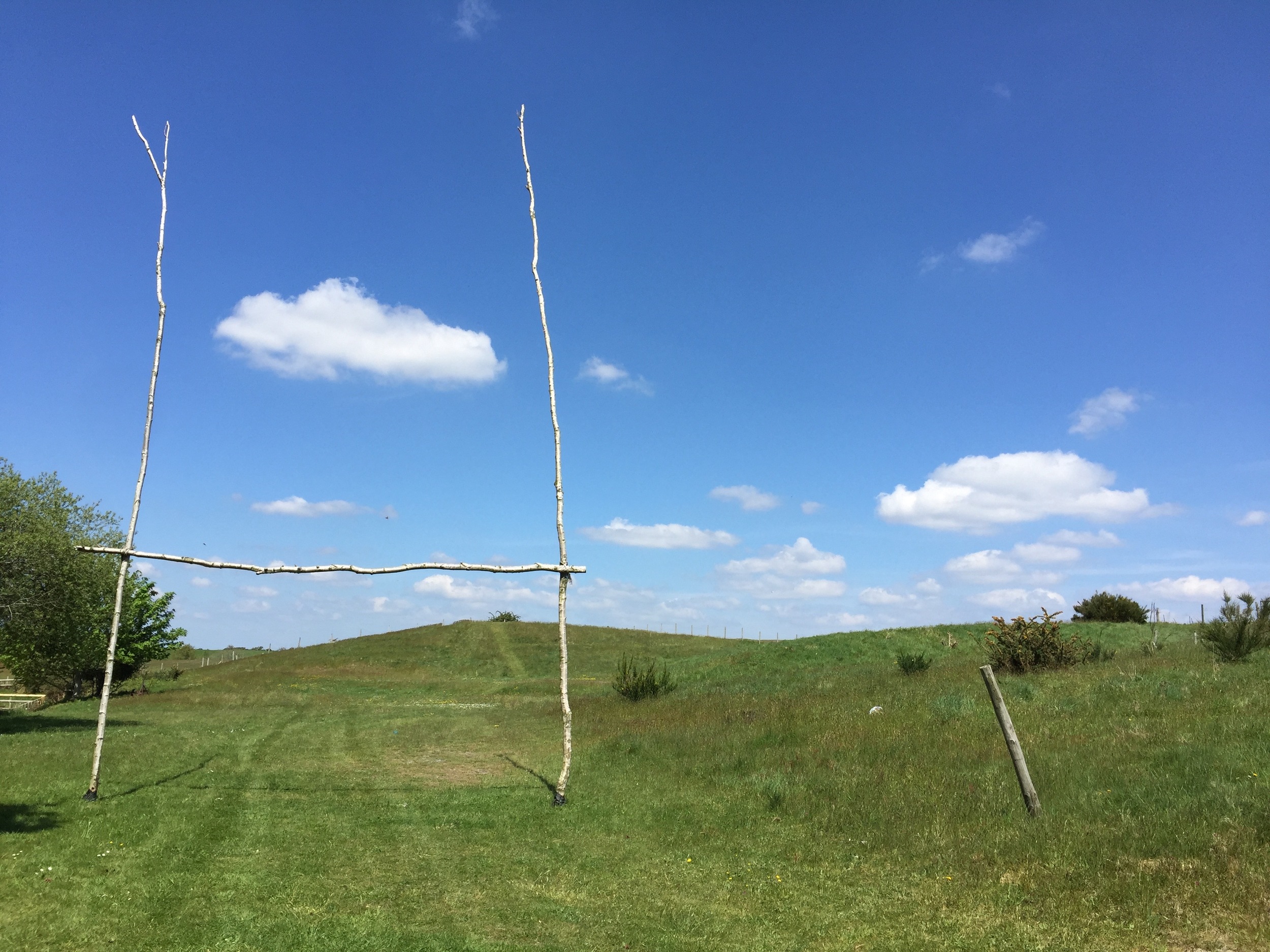 Camp Hartland rugby goalposts