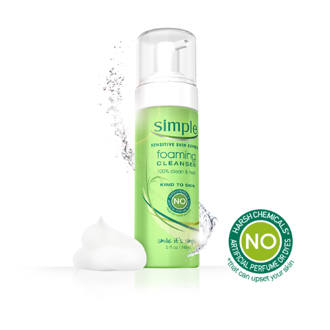 Simple Foaming Cleanser is gentile on the skin, has no harsh chemicals or fragrance. Its one of my favorites.