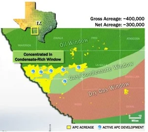 Anadarko Eagle Ford Shale Map