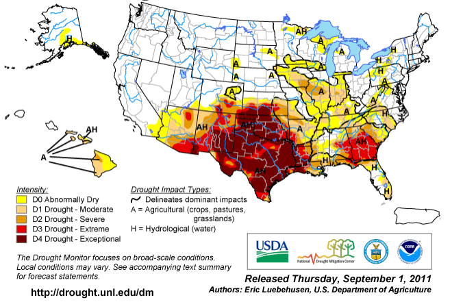Texas Drought Map