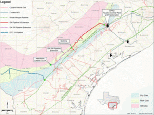 Copano Energy Eagle Ford Midstream Map